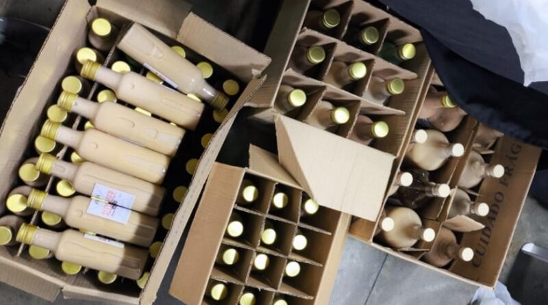 bebida apreendida pelo Sipov/PR do Mapa