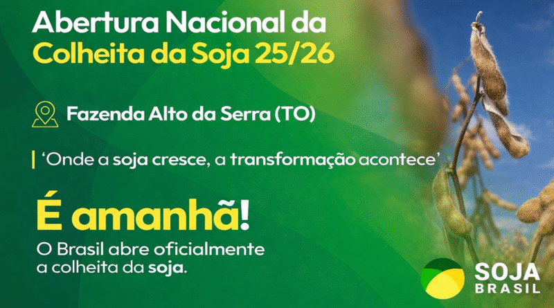 É amanhã: a Abertura da Colheita da Soja dá largada nas máquinas em campo nesta sexta-feira!