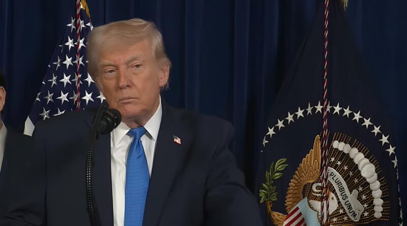 Donald Trump em coletiva de imprensa sobre ação militar na Venezuela