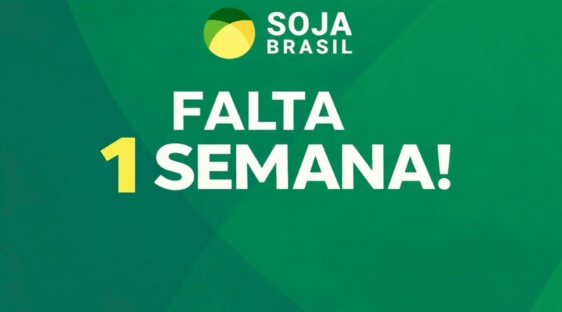 Falta 1 semana para a Abertura Nacional da Colheita da Soja!