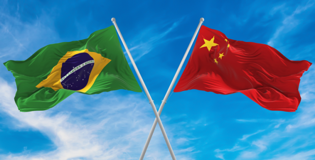 bandeiras do Brasil e da China