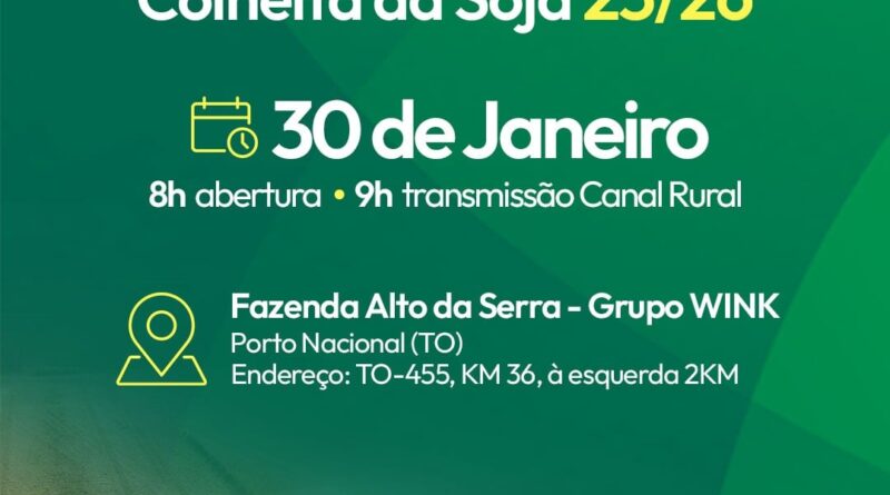 Inscreva-se para a Abertura Nacional da Colheita da Soja; faltam poucos dias!